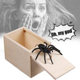 Wooden Scare Box Prank with Jumping Spider – Funny Scary Surprise Joke Toy Gift