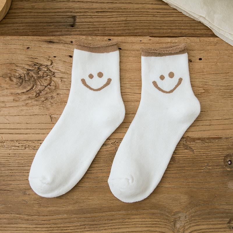 Biokatoen Smiley Sokken