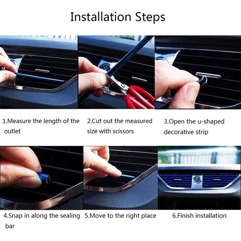 Auto Ventilatie Decoratiestrip (10 Stuks)