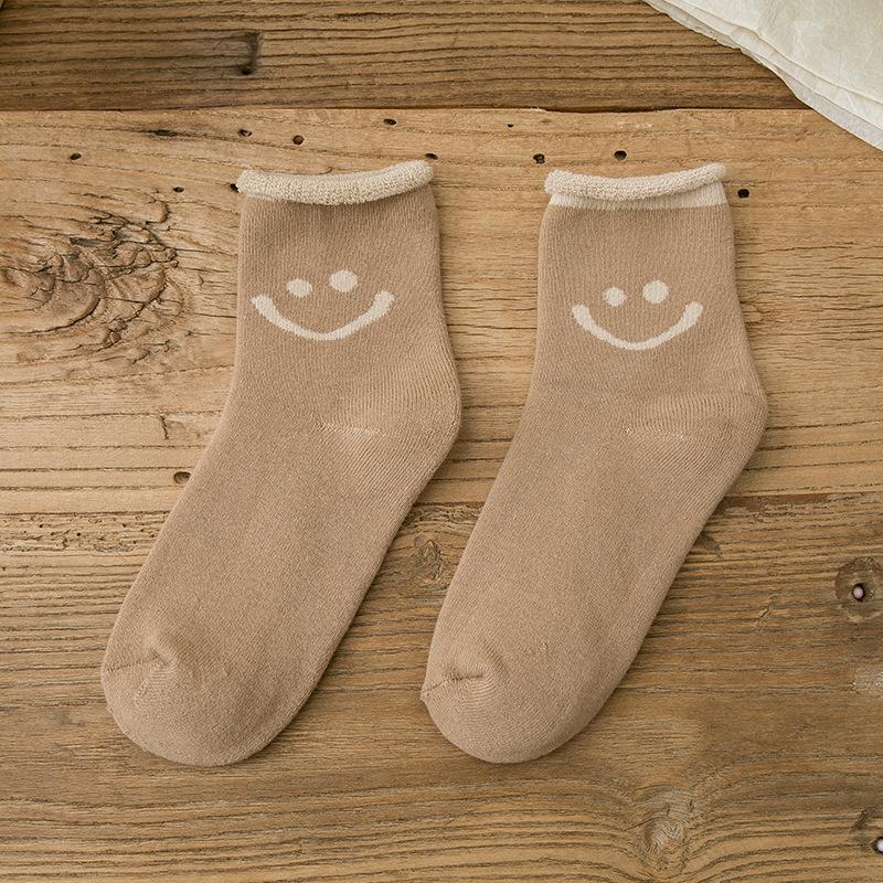 Biokatoen Smiley Sokken