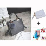 WANGKA handbag women shoulder bag luxury handbags women bags designer High-grade Scrub leather messenger bag Hairball women bag