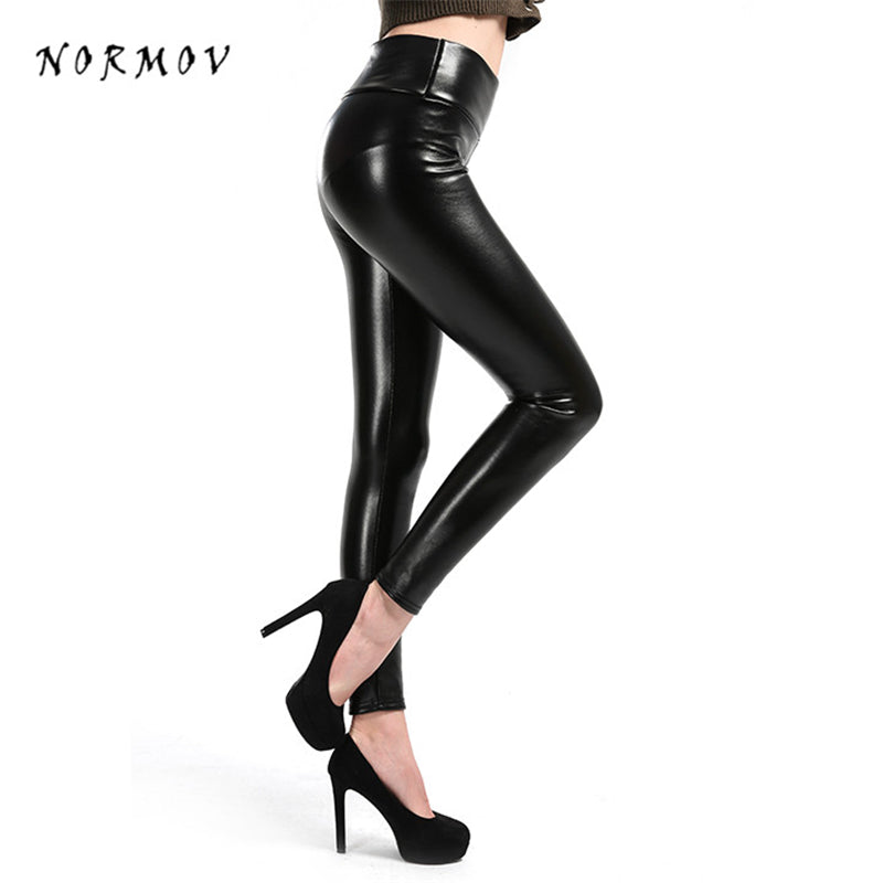 Winter legging kunstleer (hoge taille)