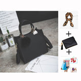 WANGKA handbag women shoulder bag luxury handbags women bags designer High-grade Scrub leather messenger bag Hairball women bag