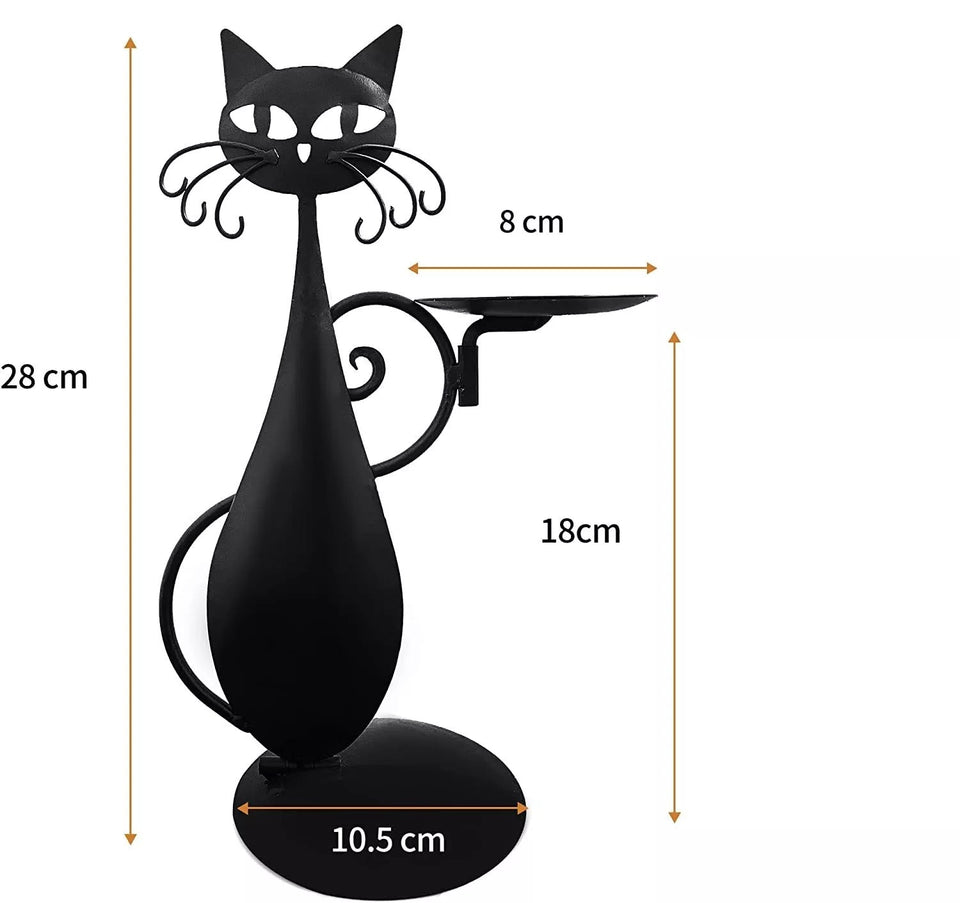 IJzeren Zwarte Kat Kandelaar