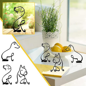 Minimalistische Honden Beeldjes