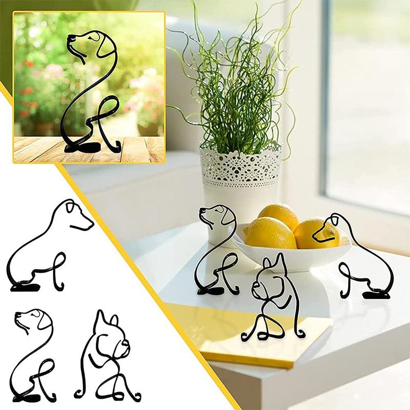 Minimalistische Honden Beeldjes