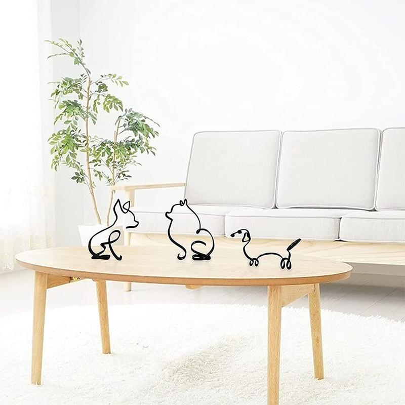 Minimalistische Honden Beeldjes