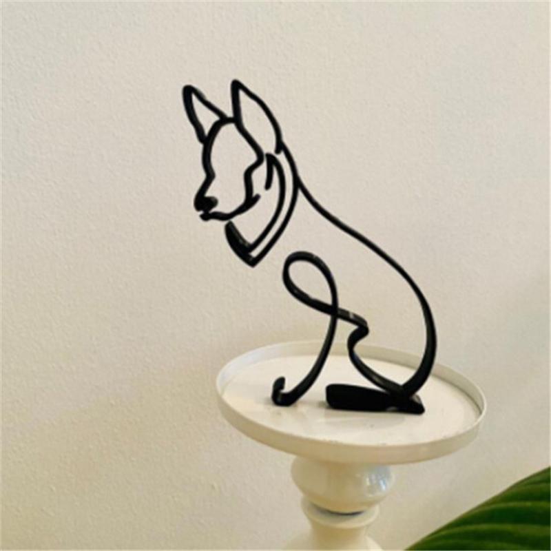 Minimalistische Honden Beeldjes