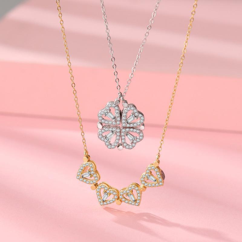Hart & Klavertje Vier Ketting