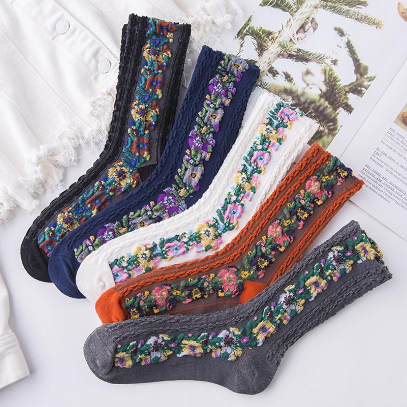 Vintage Bloemen Sokken 'Belle Designs'