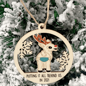 "Laat de 2021 Ellende Achter Je" Kerstboom Ornament