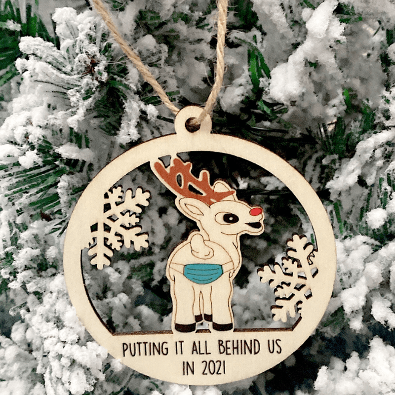 "Laat de 2021 Ellende Achter Je" Kerstboom Ornament