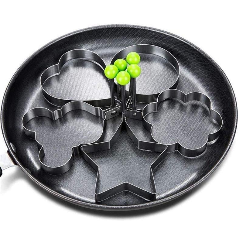 Metalen Ei & Pannenkoek Vormen (5 Stuks!)