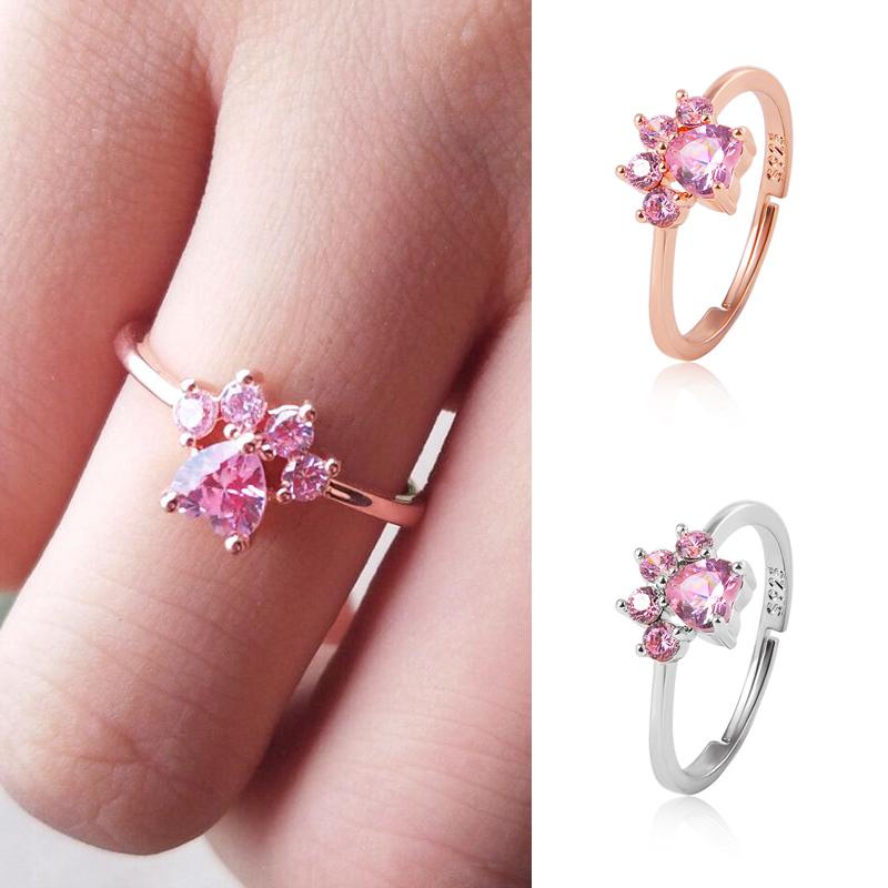 Schattige Katten Pootjes Ring - Voor de Kattenliefhebbers!