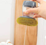 Herbruikbare Stalen Spons met Zeep Reservoir + Gratis extra spons!