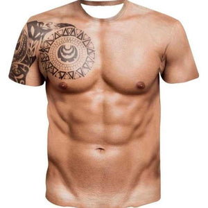 Grappig "Ontbloot Bovenlijf" Shirt