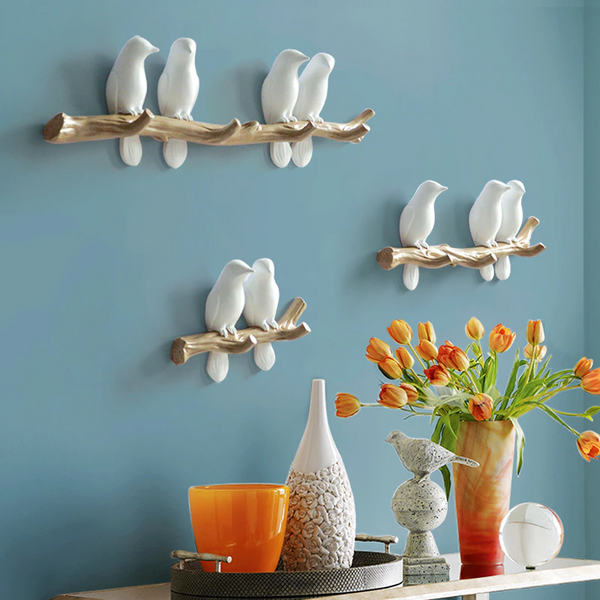 Wanddecoratie Vogel (Kapstok)Haakjes