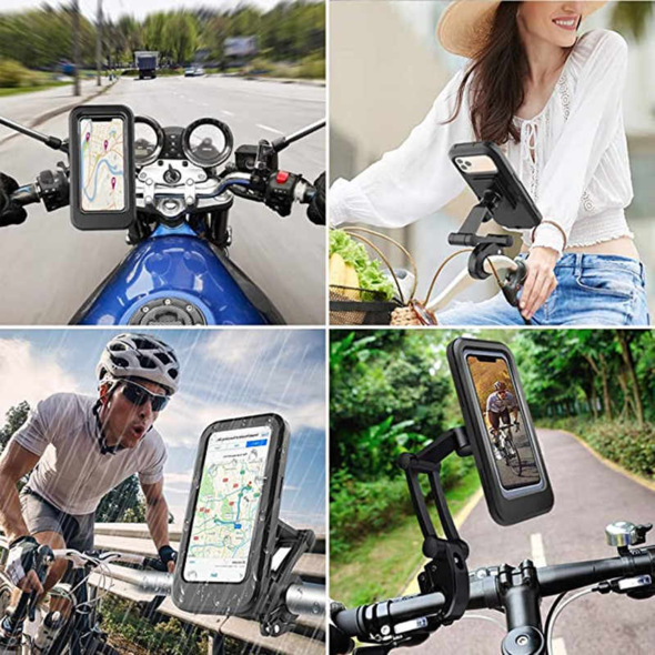 Stevige Waterbestendige Telefoonhouder - Ideaal voor fietsen of Motoren!