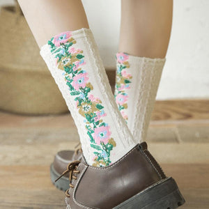 Vintage Bloemen Sokken 'Belle Designs'