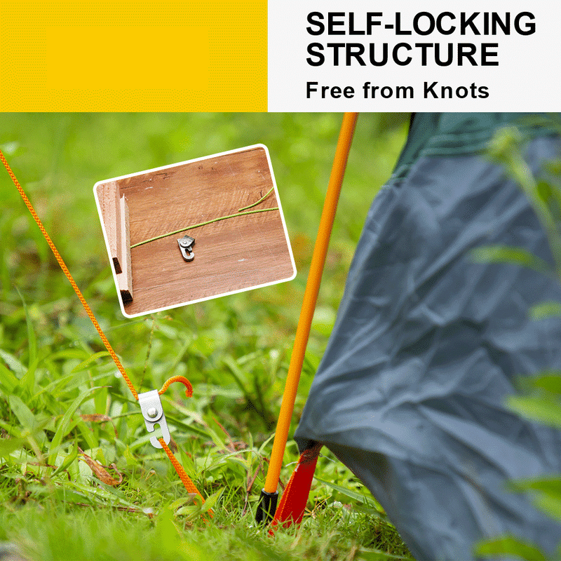 Automatisch Sluitende Haakjes (4 Stuks!) - TIJDELIJKE ACTIE: GRATIS 6 METER TOUW