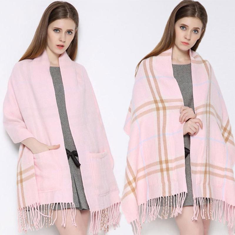Warme Oversized Sjaal - met Zakken!