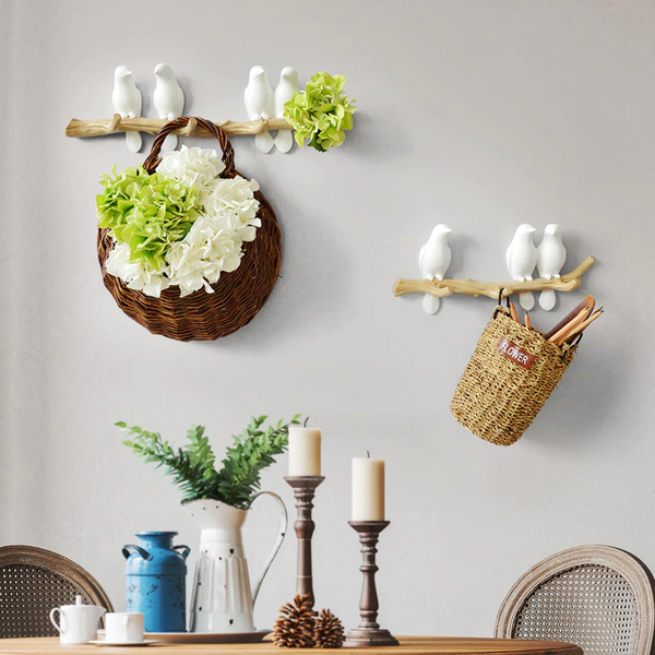 Wanddecoratie Vogel (Kapstok)Haakjes