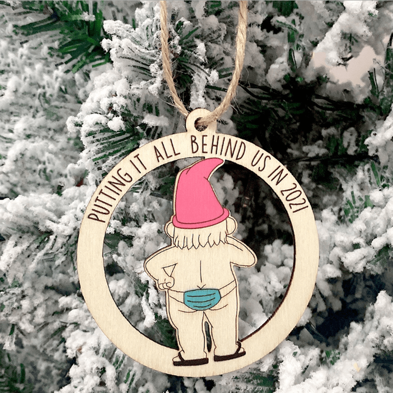 "Laat de 2021 Ellende Achter Je" Kerstboom Ornament
