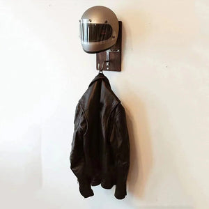 Houten Motorhelm Wandhouder