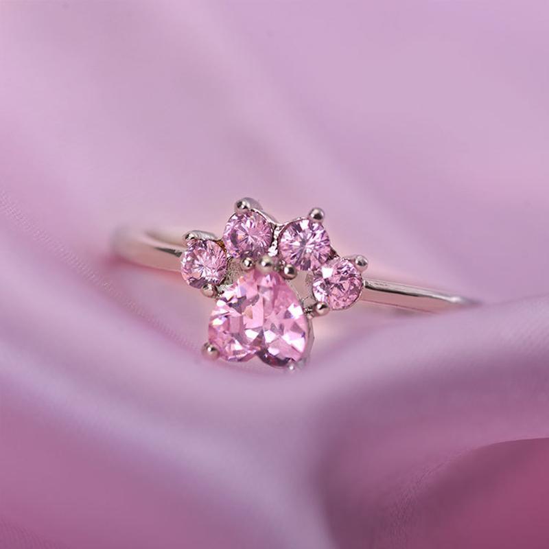 Schattige Katten Pootjes Ring - Voor de Kattenliefhebbers!