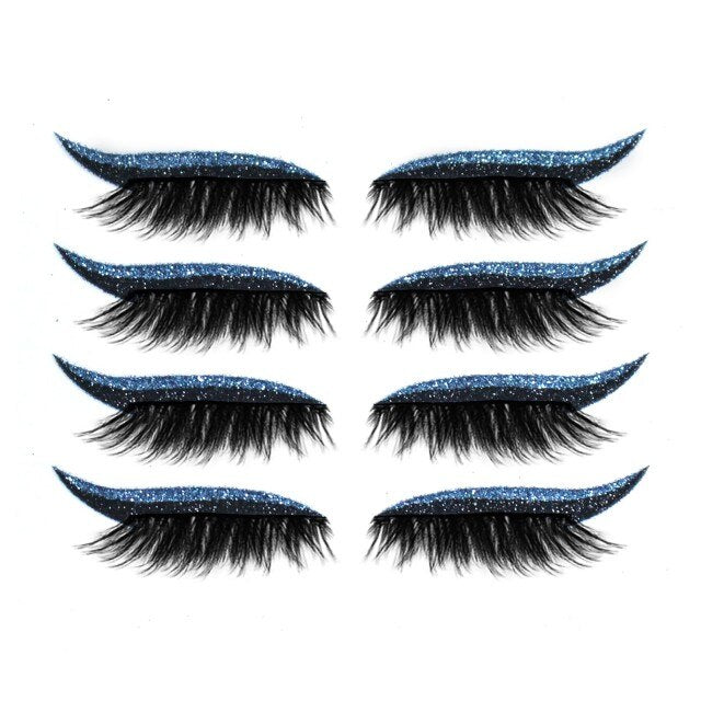 2-in-1 Eyeliner & Wimpers (4 Sets!)