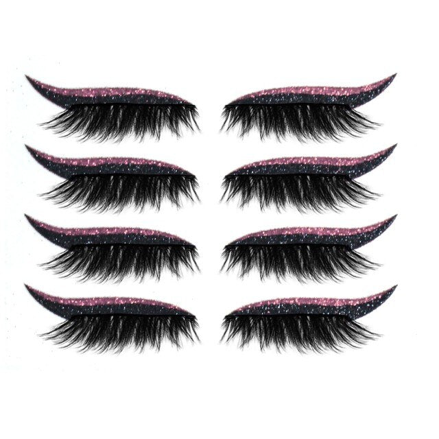 2-in-1 Eyeliner & Wimpers (4 Sets!)