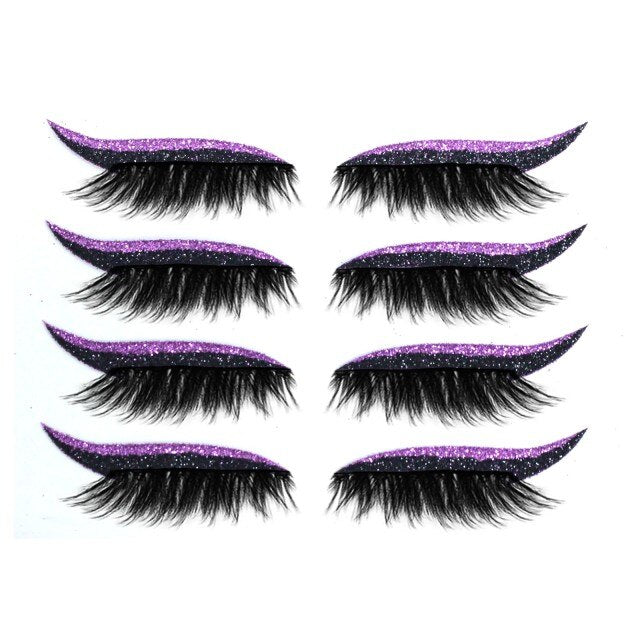 2-in-1 Eyeliner & Wimpers (4 Sets!)