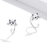 SCHATTIGE KATTENOORBELLEN VAN STERLING ZILVER