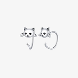 SCHATTIGE KATTENOORBELLEN VAN STERLING ZILVER