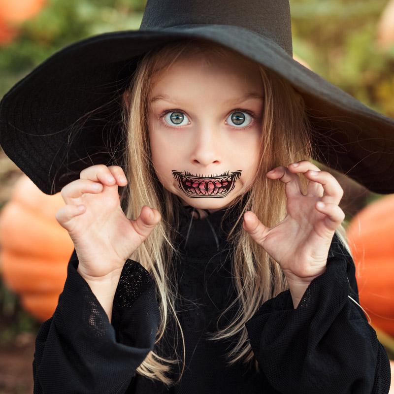 Halloween Mondtatoeages (Set van 10 Stuks!)