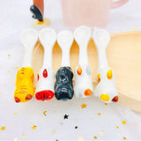 Schattige Keramische Katten Lepeltjes (Set van 5 Stuks)