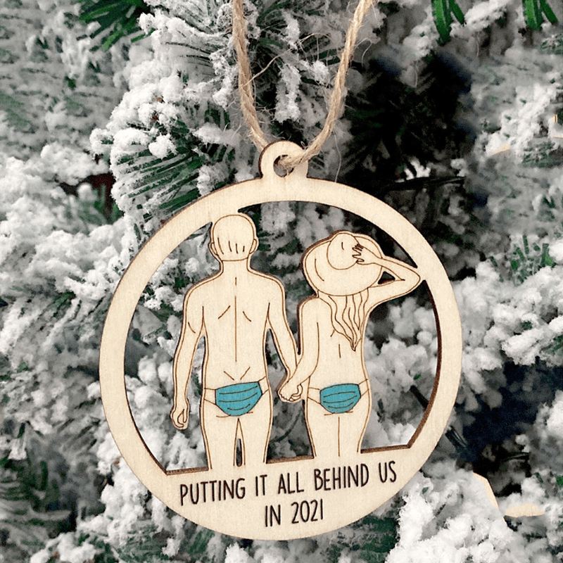 "Laat de 2021 Ellende Achter Je" Kerstboom Ornament