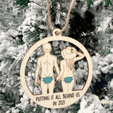 "Laat de 2021 Ellende Achter Je" Kerstboom Ornament