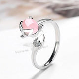 Zilver & Amethist Vossen Ring