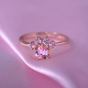 Schattige Katten Pootjes Ring - Voor de Kattenliefhebbers!