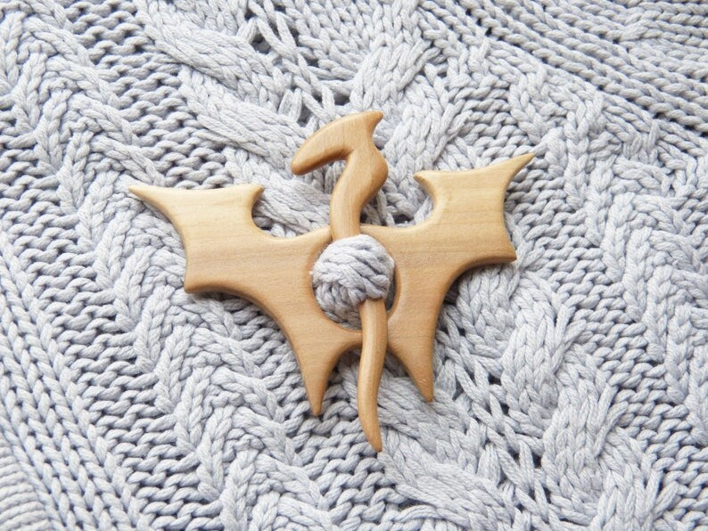 Handgemaakte Houten Broches