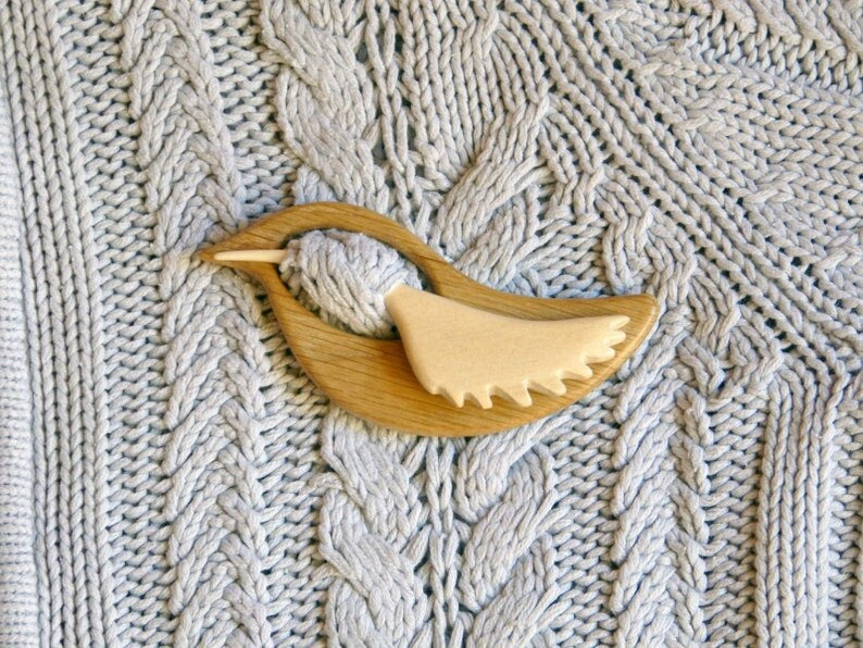 Handgemaakte Houten Broches