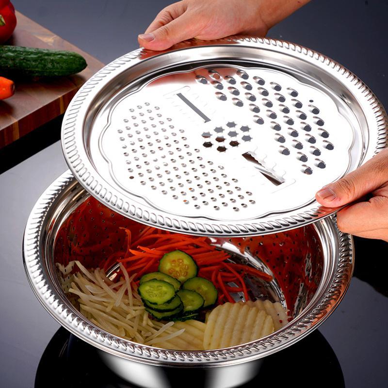 Multifunctionele Stalen Schalen 'KitchenTools Pro'