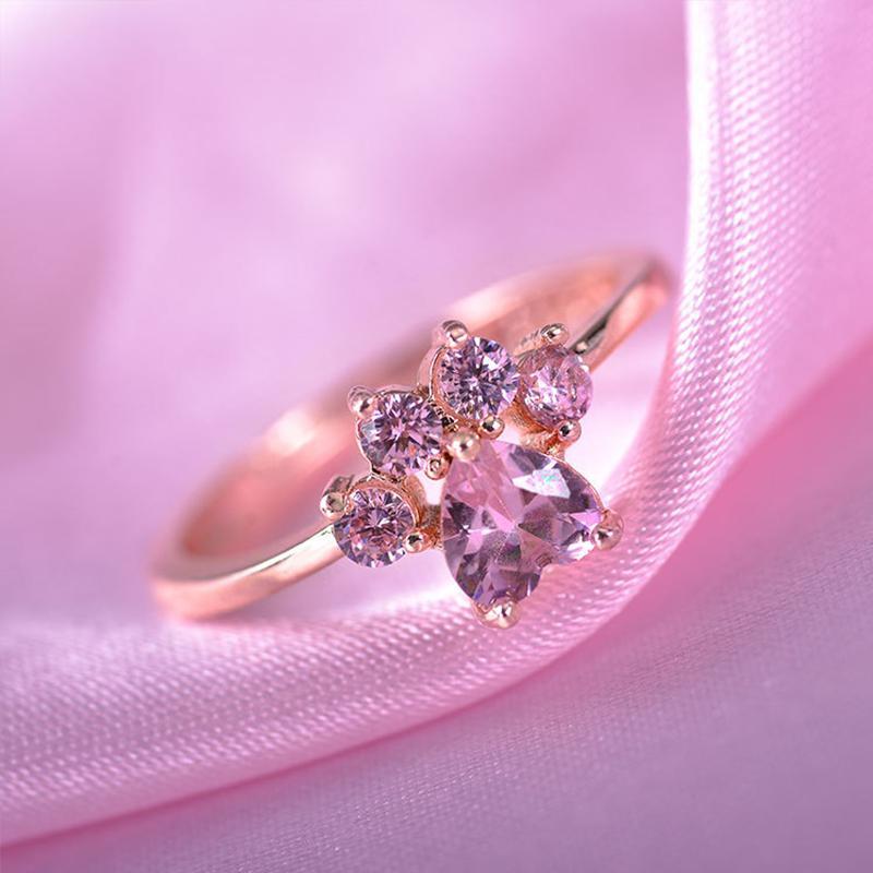 Schattige Katten Pootjes Ring - Voor de Kattenliefhebbers!
