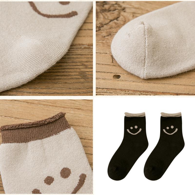 Biokatoen Smiley Sokken