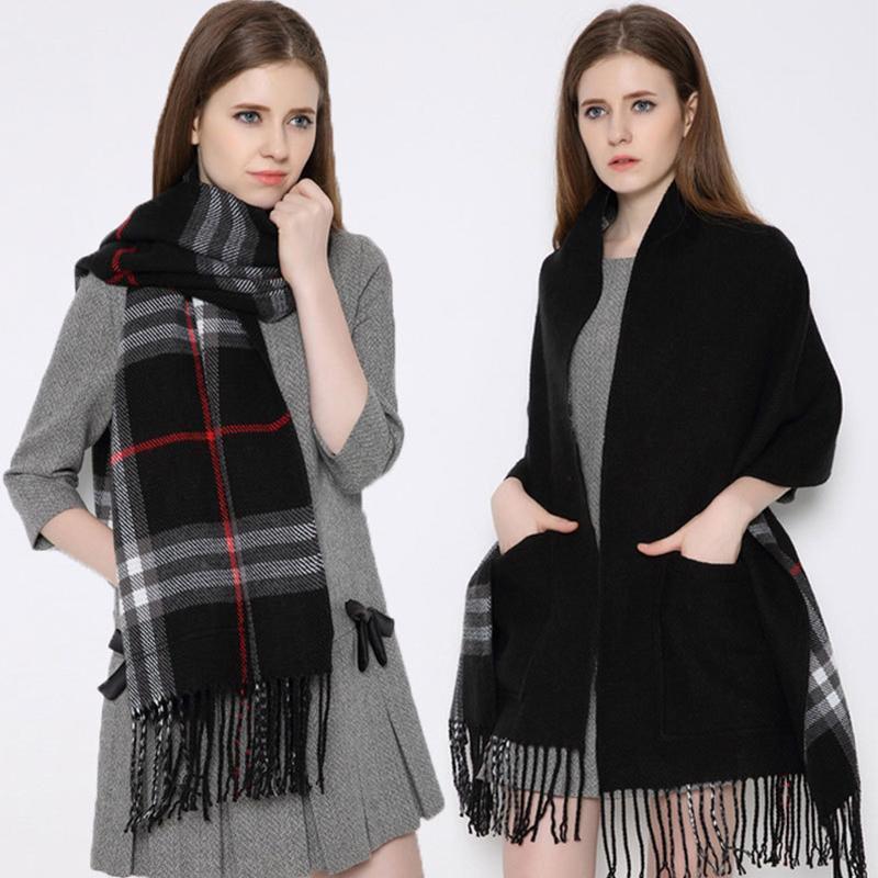 Warme Oversized Sjaal - met Zakken!