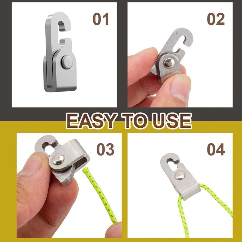 Automatisch Sluitende Haakjes (4 Stuks!) - TIJDELIJKE ACTIE: GRATIS 6 METER TOUW