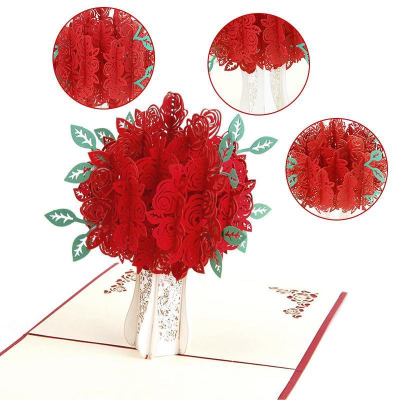 Pop-Up Rozen Kaart