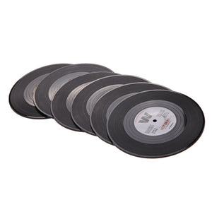 Retro Vinyl LP Onderzetters 6 stuks