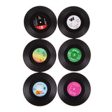 Retro Vinyl LP Onderzetters 6 stuks